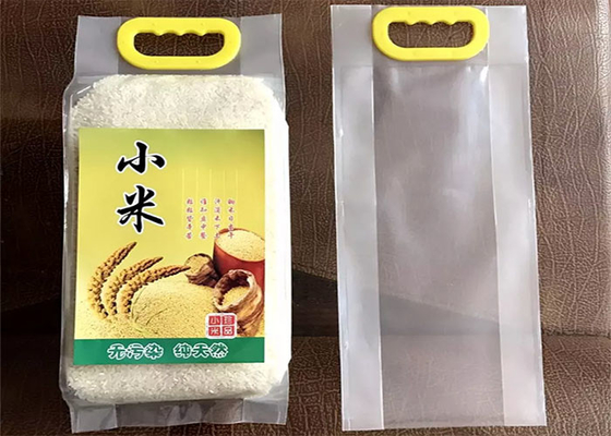 il supporto del riso di 5kg 10kg sull'imballaggio per alimenti insacca 8 lati ha sigillato laminato