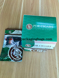 Borse del Humidor del sigaro stampate verde della scatola di presentazione BOPP