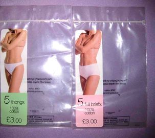 Borse poli d'imballaggio a prova d'umidità/sacchetti di plastica richiudibili per la biancheria intima/l'abbigliamento