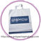 Grandi sacchetti della spesa di plastica eliminabili bianchi con le maniglie