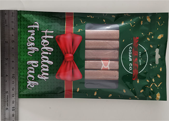 Borsa d'imballaggio del sigaro di umidità di umidità relativa di 69%, borsa risigillabile del sigaro di Humidor della stagnola di Mylar