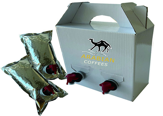 Juice Bags In Box Packaging su misura con gli accessori come il rubinetto/becco