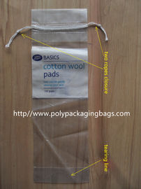 Chiari sacchetti di plastica del LDPE con il cordone per il tampone di cotone/Q - punte