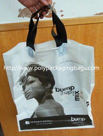 Borsa di plastica promozionale con il logo, borsa della maniglia di totalizzatore d'imballaggio stampata del PE