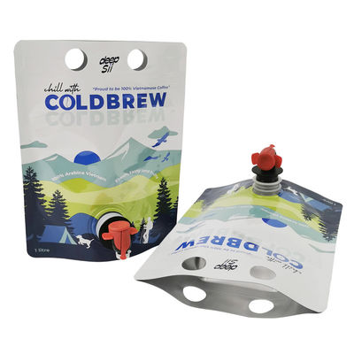 Stand Up Pouch With Butterfly Valve Moisture Proof Stand Up Spout Pouch Convenient Portable Packaging For Liquid Storage