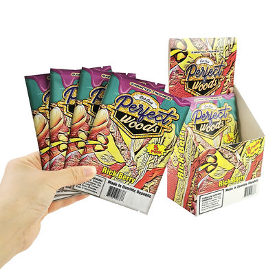 Confezione di vendita diretta in fabbrica Borsa per sigari in materiale di tabacco dorato Busta di plastica con alta qualità