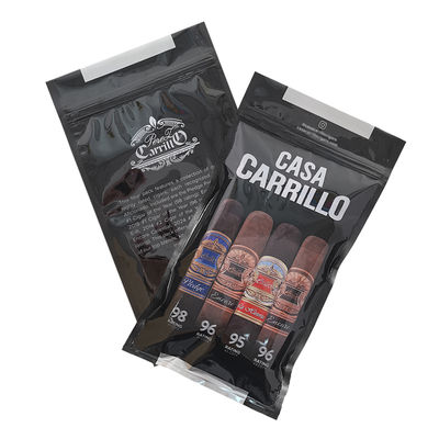 Custodia da viaggio per sigari in pelle di lusso personalizzata con umidificatore, borsa umidificatore portatile foderata in cedro, busta con chiusura a zip per il controllo dell'umidità