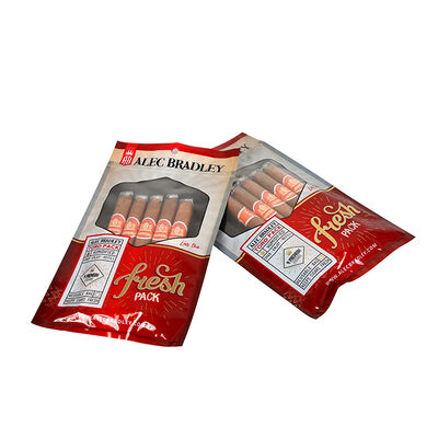 Volume 5 Sigari Sigari Humidor Sacchetti Materiale TPU PE di qualità alimentare Disegno Ziplock Sigillo ermetico Sigillo di umidità duraturo
