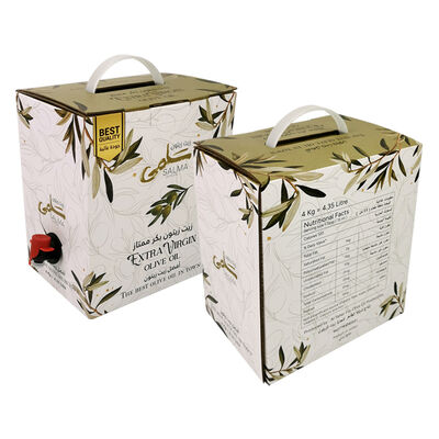 Sacchetto di superficie liscia in scatola con accessori del rubinetto Capacità 5L 10L 20L 25L e 220L Offrendo soluzioni versatili per lo stoccaggio di liquidi