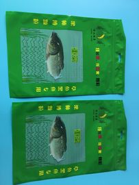 L'abitudine ha stampato la borsa composita sigillata parteggiata del pesce di verde 3 con la finestra trasparente nella parte anteriore