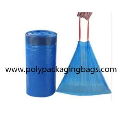 La borsa di immondizia degradabile del cordone materiale del LDPE rotola riciclabile