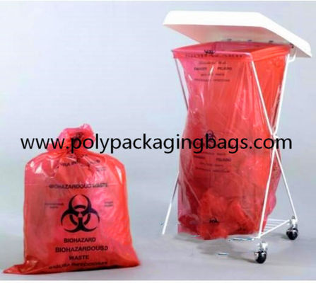 borse di immondizia biodegradabili del cordone del PE 200um