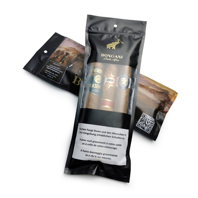 Sacchetti umidatori per sigari a ziplock personalizzati con sistema idratante e finestra di visualizzazione 90 giorni di conservazione 20 capacità di sigaro