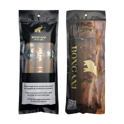 Sacchetti umidatori per sigari a ziplock personalizzati con sistema idratante e finestra di visualizzazione 90 giorni di conservazione 20 capacità di sigaro