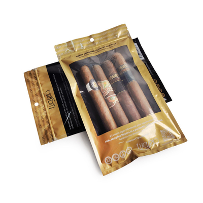 Sacchetti di humidor per sigari ri-chiudibili con sistema idratante e scatola di visualizzazione per 90 giorni di freschezza