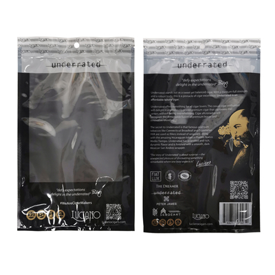 Buste in plastica per umidificatore per tabacco personalizzato, buste per umidificatore per sigari umidificati per 5-6 sigari con igrometro e divisore
