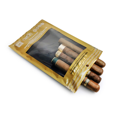 JiJiD Personalizzazione Stampa Sacchetti Umidità-proof Tabacco Sigaro Sacchetti Ziplock Sacchetto di Imballaggio Sigaro sacchetti per sigari umidificati