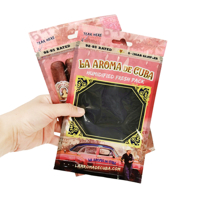 Borsa idratante per sigari con stampa a gravura Borse per l'umidità del sigaro Borse per l'umidità del sigaro Borse per l'umidità del sigaro Borse per l'umidità del sigaro Ziplock Borsa per l'umidità del sigaro