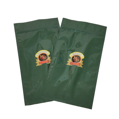 Sacchetti per sigari in plastica richiudibili con zip personalizzate, sacchetti per sigari con zip, sacchetto per sigari umidificante