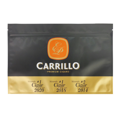 Cigaro stampato su misura Imballaggio alimentare a prova di umidità e odore Sacchetto a cerniera Chiusura di cerniera Tabacco Cigaro Imballaggio di plastica Sacchetti Mylar