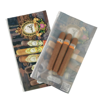 Stampa logo personalizzata per involucri di sigari, chiusura a cursore, sacchetti di plastica per tabacco, confezione per pipa, custodia per humidor per sigari, buste con chiusura a zip