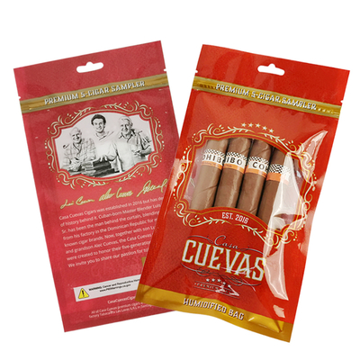 Segno termico a prova di odore personalizzato Mylar Foil Bag Spot UV Mailer Bag Bag Cigar Packaging Bag con sacchetto di sigaro a zip