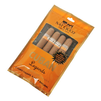 Stampa su misura per viaggi di sigari Borsa umido 4-6 sigari Borse di plastica umidificata con borsa di imballaggio di sigari