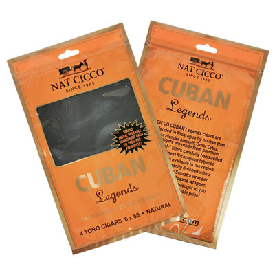 Stampa su misura per viaggi di sigari Borsa umido 4-6 sigari Borse di plastica umidificata con borsa di imballaggio di sigari