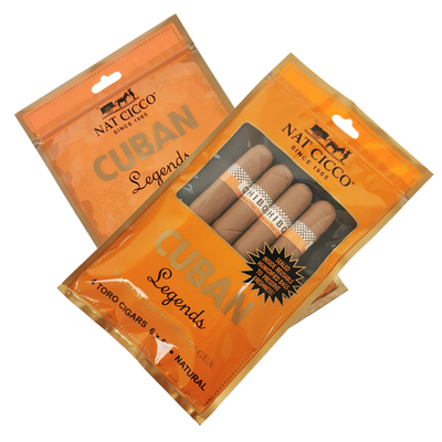 Buste in plastica per umidificatore per tabacco personalizzato, buste per umidificatore per sigari umidificati per 4-5 sigari con igrometro e divisore