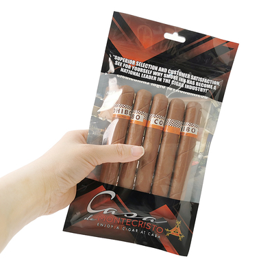 Imballaggio Stampa con 3 lati Sacchetto di sigillamento imballaggio alimentare sacchetti Mylar sacchetti di tabacco sacchetto di sigaro sacchetti personalizzati con cerniera