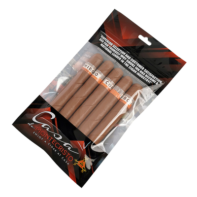Imballaggio Stampa con 3 lati Sacchetto di sigillamento imballaggio alimentare sacchetti Mylar sacchetti di tabacco sacchetto di sigaro sacchetti personalizzati con cerniera