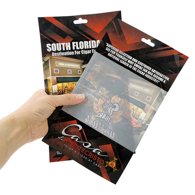 Imballaggio Stampa con 3 lati Sacchetto di sigillamento imballaggio alimentare sacchetti Mylar sacchetti di tabacco sacchetto di sigaro sacchetti personalizzati con cerniera