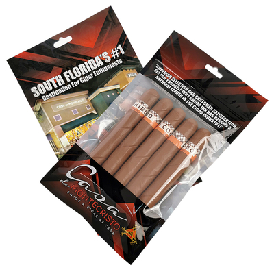 Imballaggio Stampa con 3 lati Sacchetto di sigillamento imballaggio alimentare sacchetti Mylar sacchetti di tabacco sacchetto di sigaro sacchetti personalizzati con cerniera