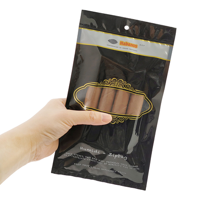 Borsa di imballaggio per sigari stampata su misura con ziplock Borsa di imballaggio per foglie di tabacco Borsa di imballaggio per alimenti congelati