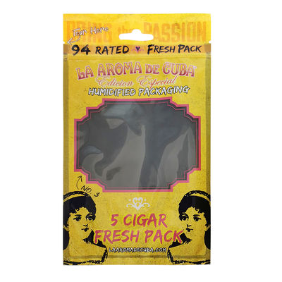 Stampa personalizzata Borse di imballaggio per sigari a ziplock Borse di plastica umidificata per sigari con strato idratante