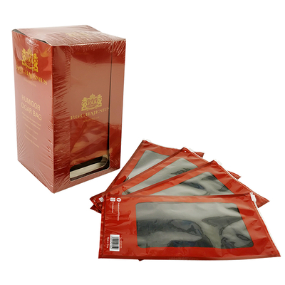 Buste in plastica con cerniera per l'umidificazione dei sigari, con sistema di umidificazione e spugna