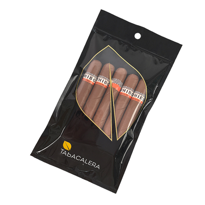 Imballaggio in plastica PE PET a prova di umidità ripetibile Zip Lock Mylar Bag Design permanente per sigari di tabacco Stampaggio a caldo