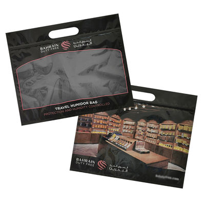 Personalizzazione Stampa Umidità Sacchetti per sigari Zipper Sigaro Umidore Imballaggio Viaggi Umidità Umidificatore Sacchetto