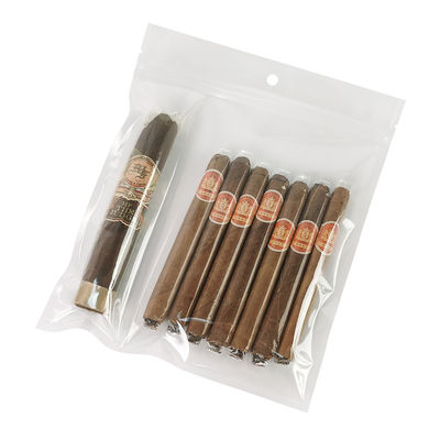 Nuovo design sacchetti di plastica humidor a prova di umidità con cerniera Freschezza di conservazione dell'umidità Cigar storage con slot separato