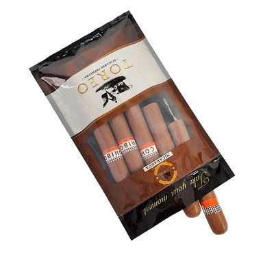 Nuovo design sacchetti di plastica humidor a prova di umidità con cerniera Freschezza di conservazione dell'umidità Cigar storage con slot separato