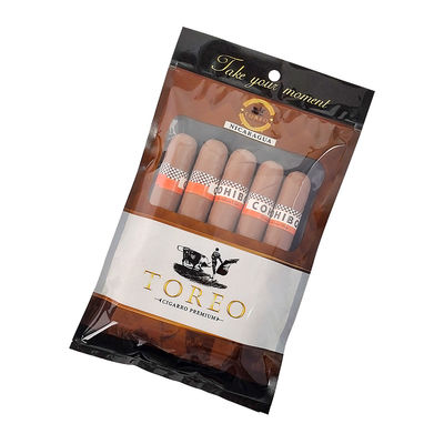 Nuovo design sacchetti di plastica humidor a prova di umidità con cerniera Freschezza di conservazione dell'umidità Cigar storage con slot separato