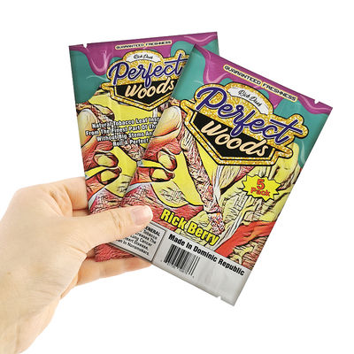 Confezione di vendita diretta in fabbrica Borsa per sigari in materiale di tabacco dorato Busta di plastica con alta qualità