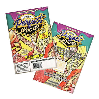 Confezione di vendita diretta in fabbrica Borsa per sigari in materiale di tabacco dorato Busta di plastica con alta qualità