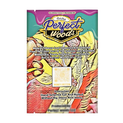 Confezione di vendita diretta in fabbrica Borsa per sigari in materiale di tabacco dorato Busta di plastica con alta qualità