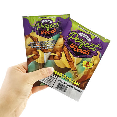 Logo personalizzato Foglio di sigillo termico sacchetto Mylar umidità tabacco imballaggio cerniera umido di plastica sigaro cerniera sacchetti di umidità sigaro