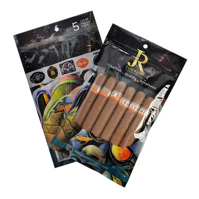 Impressione su misura Plastico a mano di rotolamento accessori per il fumo Tasse di viaggio per sigari di tabacco su misura per sacchetti di imballaggio