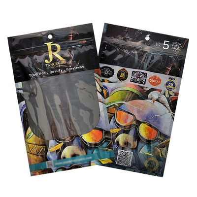 Impressione su misura Plastico a mano di rotolamento accessori per il fumo Tasse di viaggio per sigari di tabacco su misura per sacchetti di imballaggio