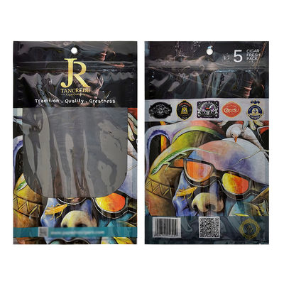 Impressione su misura Plastico a mano di rotolamento accessori per il fumo Tasse di viaggio per sigari di tabacco su misura per sacchetti di imballaggio