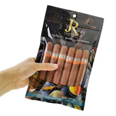 Impressione su misura Plastico a mano di rotolamento accessori per il fumo Tasse di viaggio per sigari di tabacco su misura per sacchetti di imballaggio