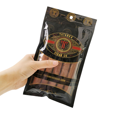 Impressione su misura Plastico a mano di rotolamento accessori per il fumo Tasse di viaggio per sigari di tabacco su misura per sacchetti di imballaggio
